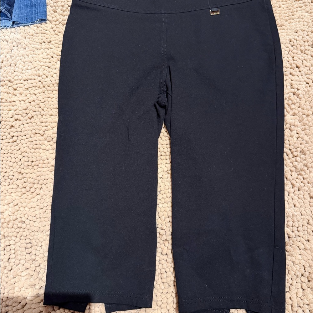 Nygard Slims Women's Black Capri Size L Pull On Stretch